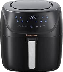 Russell Hobbs Frytkownica beztłuszczowa XXL 8L [7 funkcji gotowania, 10 programów] Rapid Air (można myć w zmywarce, max. 220°C, frytkownica bez oleju, grill, pieczenie, smażenie) SatisFry 27170-56