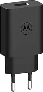 Motorola Chargers - Turbopower 20W QC 3.0 - Cargador de Red/Adaptador de Corriente con SKN6473A 1M USB-A a Cable USB-C