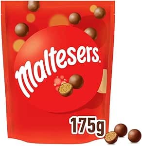 Maltesers Snack en Bolitas de Leche Malteada recubiertas de Chocolate con Leche, 175g