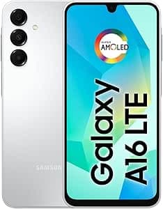 SAMSUNG Teléfono Celular Galaxy A16, 128 GB + 4 GB de RAM, cámara de hasta 50 MP, Pantalla de 6.7 Pulgadas, NFC, IP54, batería de 5000 mAh, Color Gris