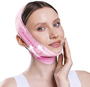 PLANTIFIQUE Mentonera Papada Reutilizable - Máscara Correa Transpirable - Mascarilla Facial V-Line Lifting Face Mask Chin Strap