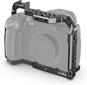 SMALLRIG (Nueva Versión) GH5 / GH5S Cage Jaula para Panasonic GH5 / GH5S con NATO Rail, Hecho de Aleación de Aluminio Solo 190g - CCP2646