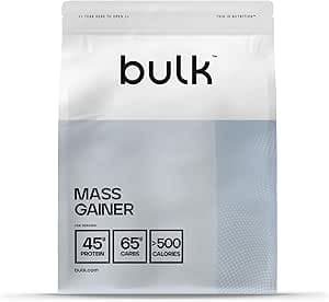 Bulk Complete Mass Gainer | Chocolate | 2.5kg | 45g de proteína y 5g de BCAA por ración | Batido hipercalórico para aumentar la masa muscular | Fácil de mezclar | Sabores deliciosos