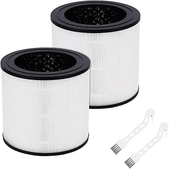 Filtro de Repuesto FY0611 Compatible con Purificadores de Aire Philips Serie 600: AC0650/10 y AC0651/10, Número de Pieza FY0611/30, Paquete de 2 Filtros H13 True HEPA + 2 Cepillos de Limpieza