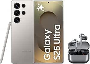 SAMSUNG Galaxy S25 Ultra 256GB Titanio Gris + Galaxy Buds3 Pro - Móvil con IA, Galaxy AI, Dual SIM con Auriculares inalámbricos