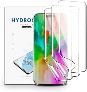 Películas de Hidrogel para iPhone 16, 3 Piezas TPU Protectores de Pantalla Película Transparente Flexible Suave (NO vidrio templado)