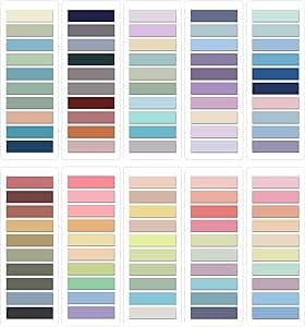 2000Pcs Marcadores Adhesivos, 10 Set Morandi Indices Adhesivos, Notas Adhesivas de Colores Transparente, Indice Pestañas Sticky Tabs para Oficina Escuela Marcador de Página Marcador Adhesivo