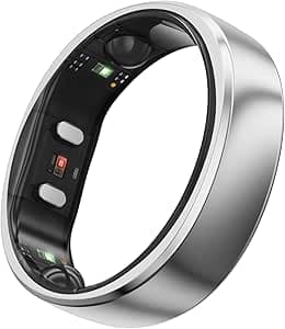 RingConn Gen 2 Smart Ring – Anillo Inteligente - Plateado - Talla 9 | Monitoriza el sueño, el estrés, la frecuencia cardíaca y la Salud Femenina - sin suscripción y hasta 12 días de autonomía