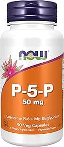 Now Foods, P-5-P, Piridoxal-5-Fosfato, Vitamina B6 Activa, 90 Cápsulas veganas, Probadas en Laboratorio, Sin Gluten, Sin Soja, Vegetarianas, No GMO