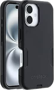 Otterbox Funda para iPhone 16 Commuter Series MagSafe, Resistente a Golpes y caídas, Rugerizada, Protectora, Testada 3X estándares Militares anticaídas, Negro