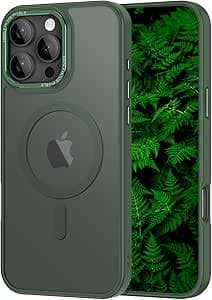 Diseñado para iPhone 16 Pro MAX con Funda Aerospace-Grade Aluminum Lens Guard, Protección Militar contra caídas Diseño Delgado translúcido Mate con Cubierta Anti-Huellas 6.9" Verde
