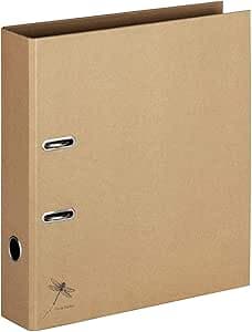 Pagna Archivador A4 puro, práctico mecanismo de 2 anillas, cartón gris estable recubierto con papel de estraza