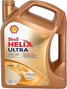 SHELL Aceite de motor 0W-30 Helix Aceite sintetico Aceite para motor ACEA C2 ACEA C3 API SN Ultra ECT C2/C3 5L
