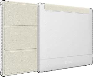 Funda TUDIA SKN Flip para Onyx Boox Go 7/Color 7 (2024/2025). TPU Transparente, Cuero sintético, Trifold, Carga/suspensión automática y antichoque - Beige